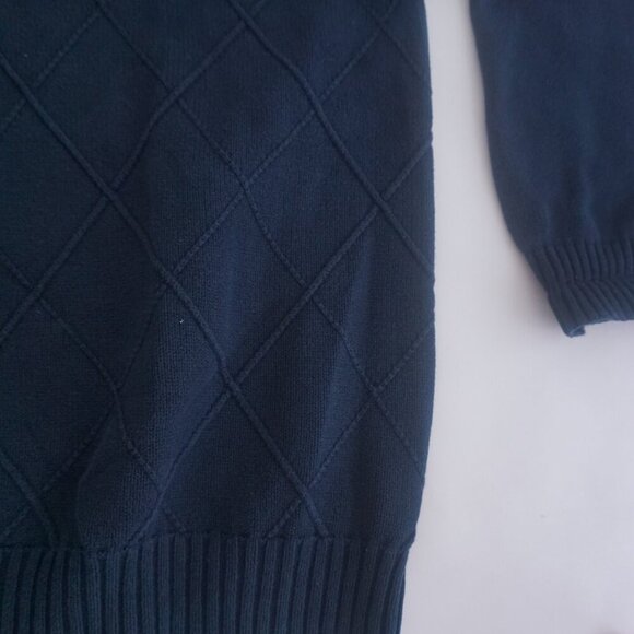 Vintage '90S Izod Argyle Pattern 100% Cotton Knit Crewneck Sweater XL - Picture 5 of 9